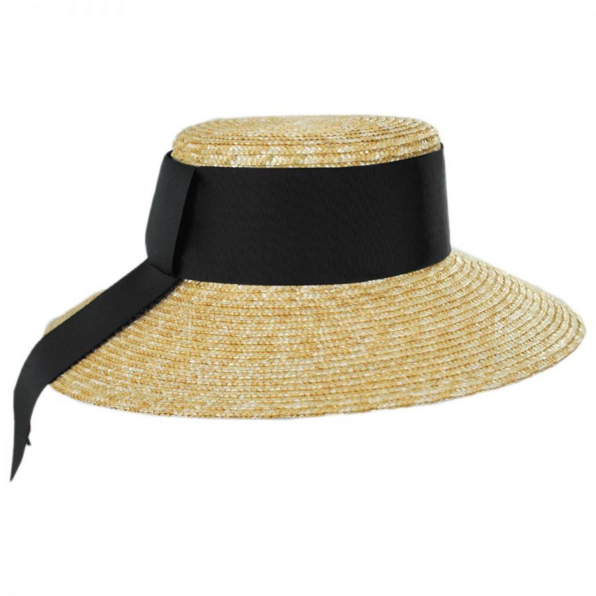 Louisa Milan Straw Boater Hat