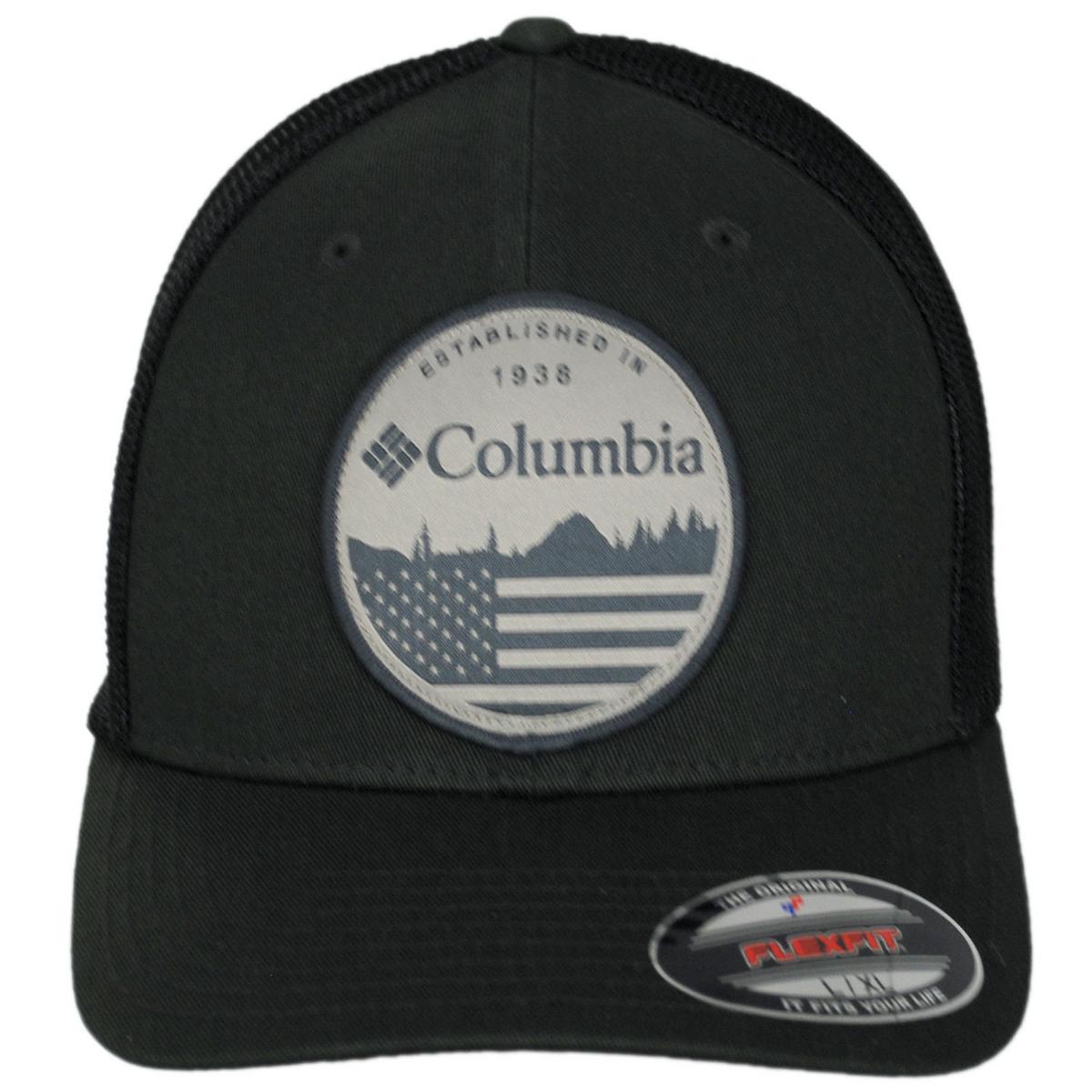 Columbia Sportswear | Mesh Flexfit Fitted Baseball Cap | 400140 | front | GREENSCAPE/BLACK