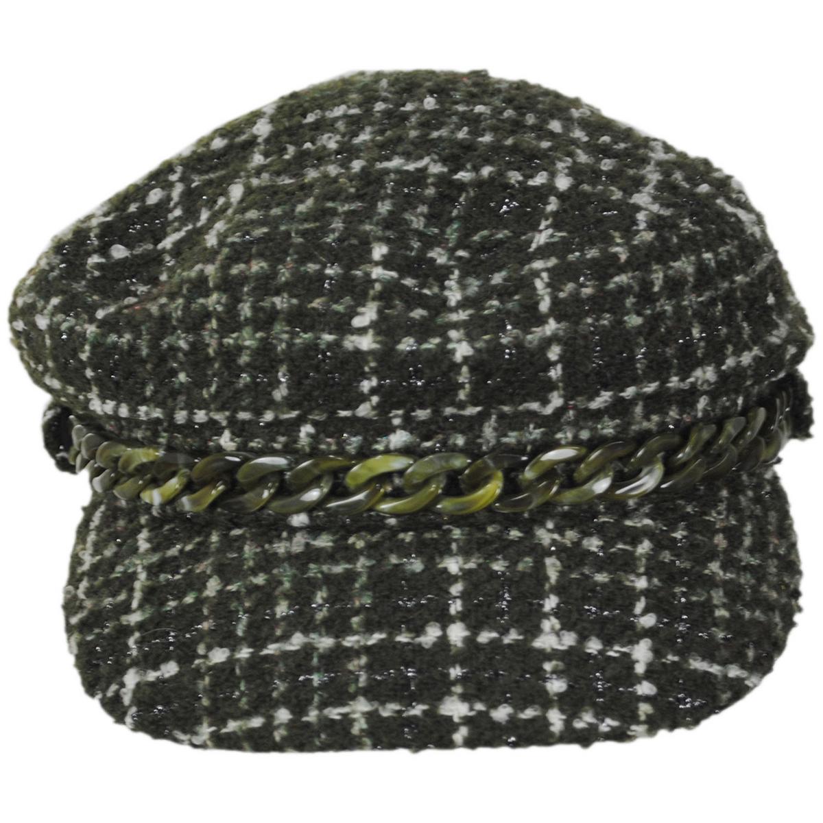 San Diego Hat Company | Emmy Lou Tweed Cabbie Cap | 108655 | front | GREEN