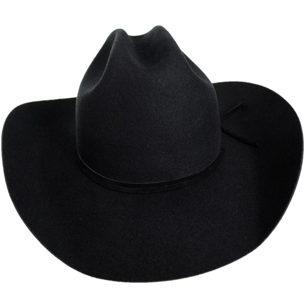 BRIXTON HATS | Laredo Weather Guard Wool Felt Cowboy Hat | 135671 | front | BLACK/BLACK