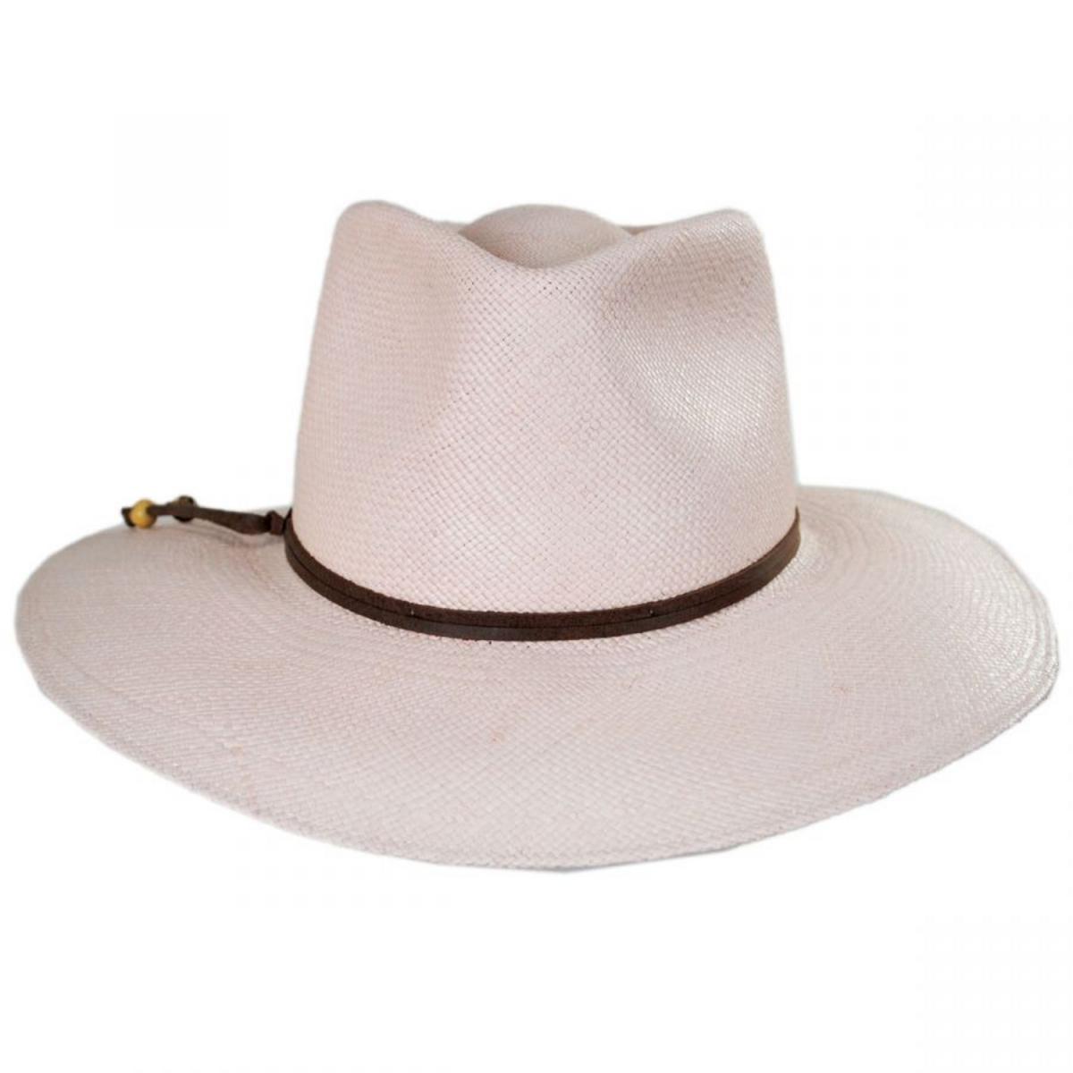 Bigalli | Tessa Panama Straw Fedora Hat | 104702 | front | BLUSH
