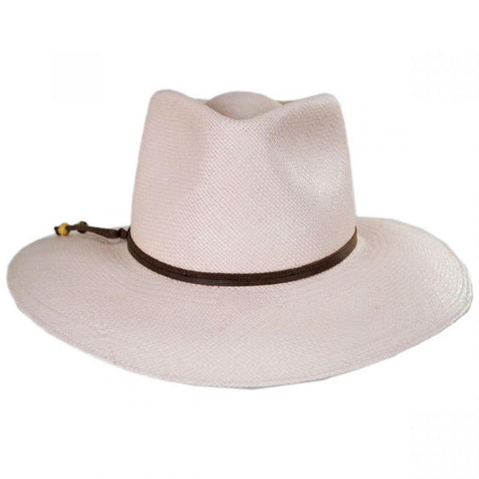 Bigalli | Tessa Panama Straw Fedora Hat | 104702 | front | BLUSH