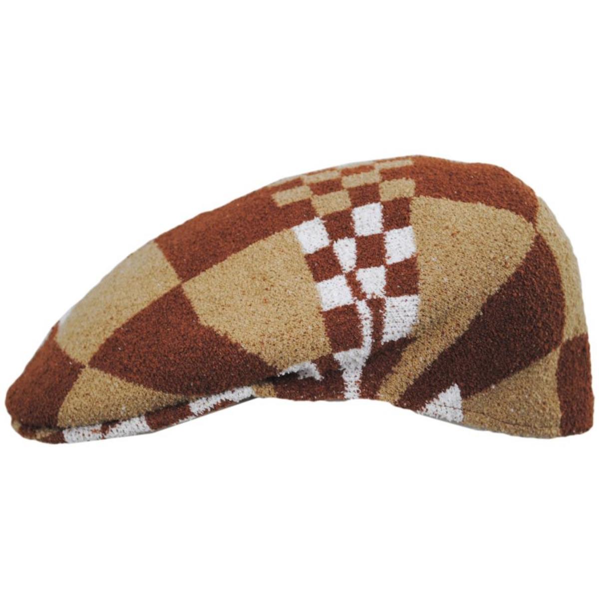 Kangol | Bermuda Pop Gingham 504 Ivy Cap | 161008 | profile | MAHOGANY/OAT