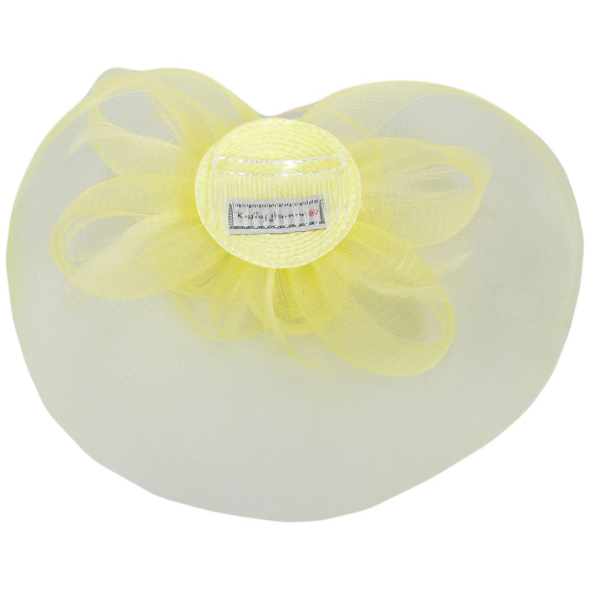Kathy Jeanne | Firework Horsehair Mesh and Feather Fascinator Hat | 122411 | under | YELLOW