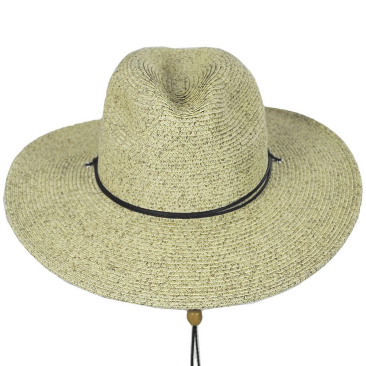 San Diego Hat Company | Kid's Ultrabraid Toyo Straw Aussie Hat | 505325 | front | STONE