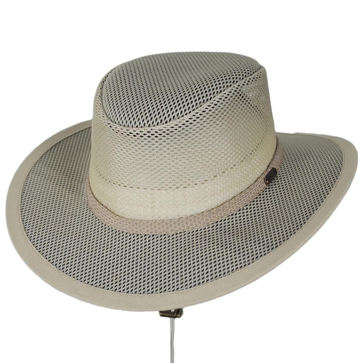 Scala | Mesh Covered Safari Hat | 400202 | lead | CLAY