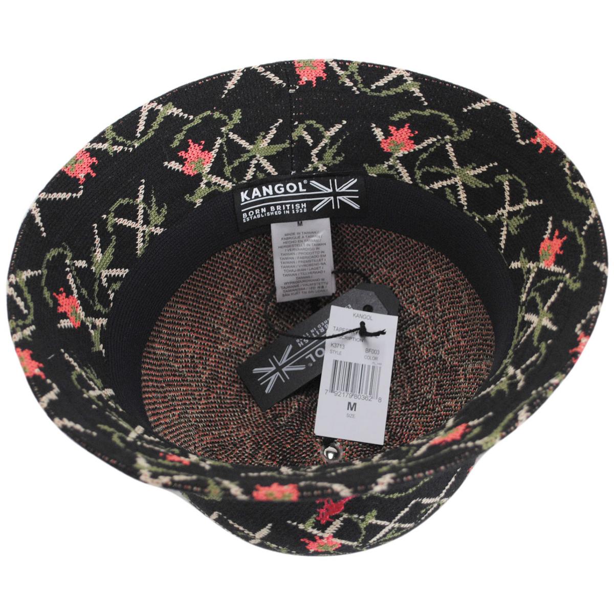 Kangol | Tapestry Jacquard Knit Casual Bucket Hat | 185820 | under | BLACK FLORAL