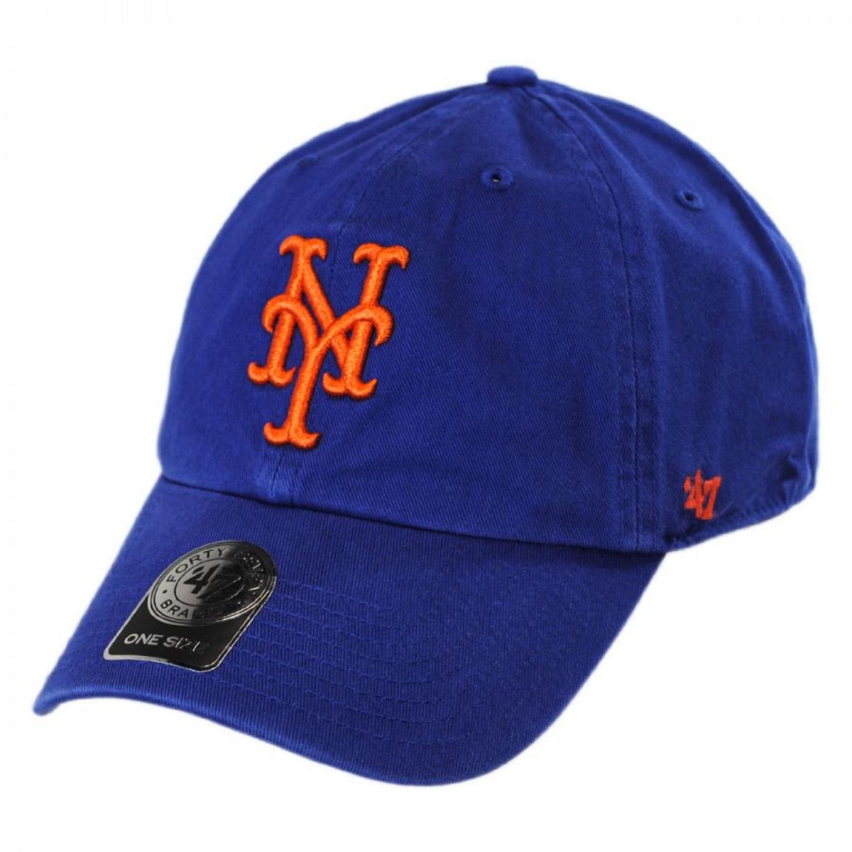 47 Brand | New York Mets MLB Clean Up Strapback Baseball Cap Dad Hat | 203360 | lead | ROYAL