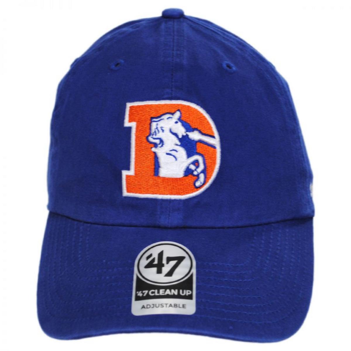 47 Brand | Denver Broncos NFL Clean Up Legacy Strapback Baseball Cap Dad Hat | 203606 | front | ROYAL