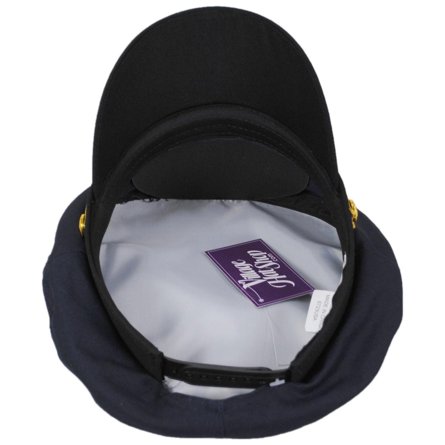Village Hat Shop | Deluxe Adjustable Yacht Captain Cap | 180500 | under | NAVY BLUE