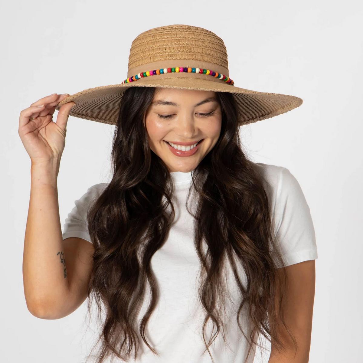 San Diego Hat Company | Fiesta Toyo Straw Swinger Sun Hat | 103683 | lsfone | TOBACCO