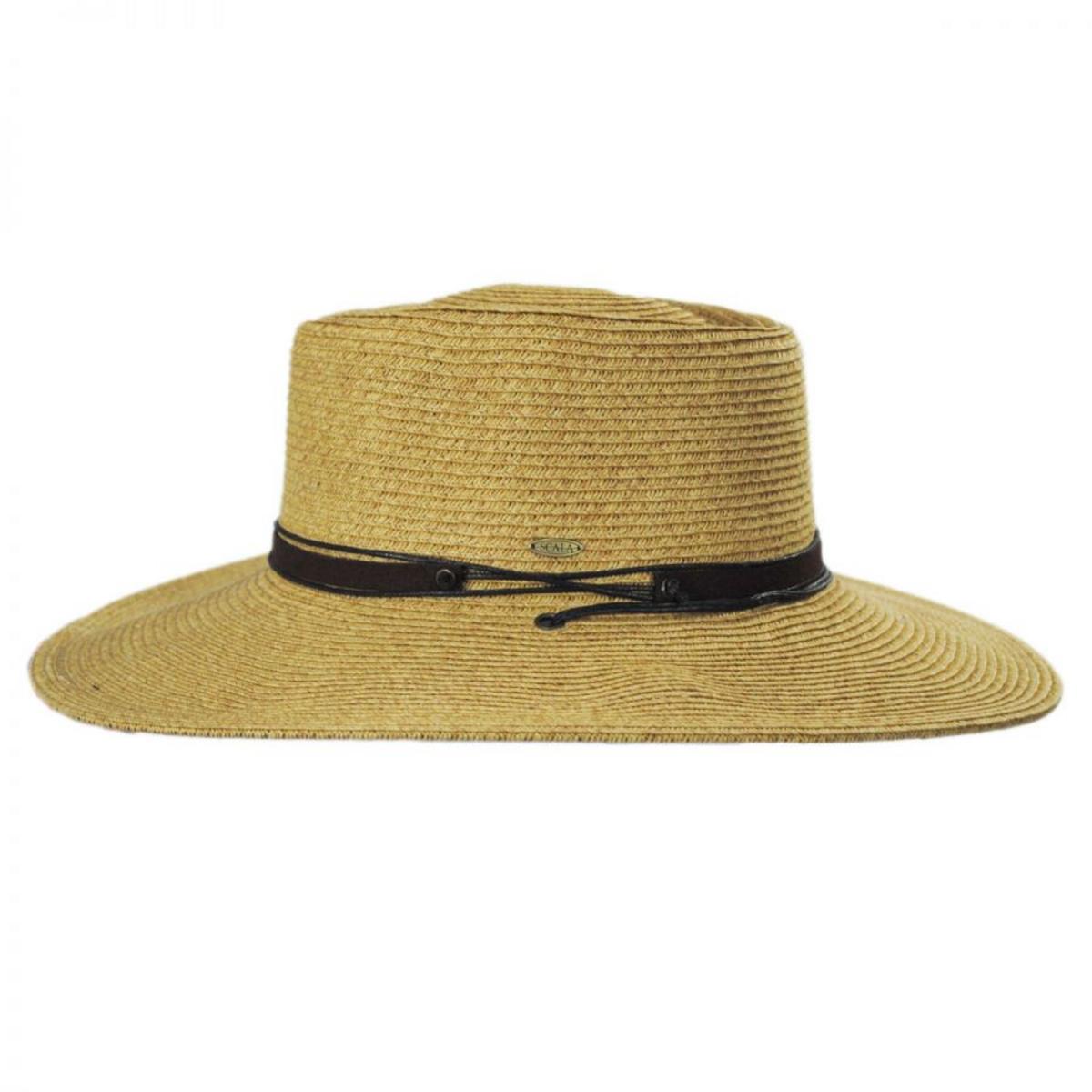 Scala | Bruges Toyo Straw Blend Boater Hat | 101300 | profile | TOAST