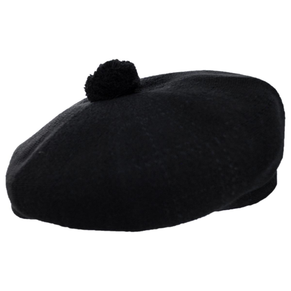 Kangol | New Heritage Pom-Pom Newsboy Cap | 160842 | profile | SOLID BLACK