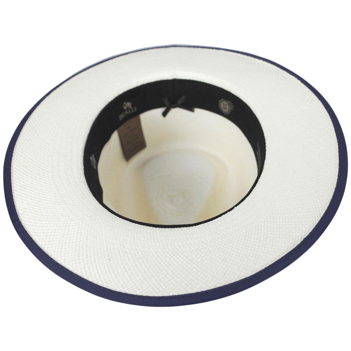Bigalli | Kellan Panama Straw Fedora Hat | 129235 | under | WHITE