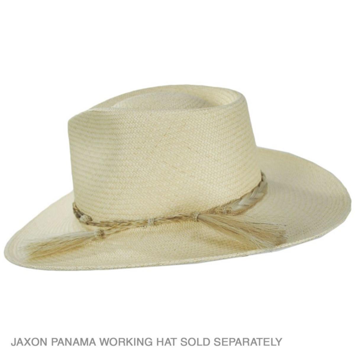 3 Regions Trade Co. | Solid Color Horse Hair Braid Double Tassel Hat Band | 601701 | under | NATURAL