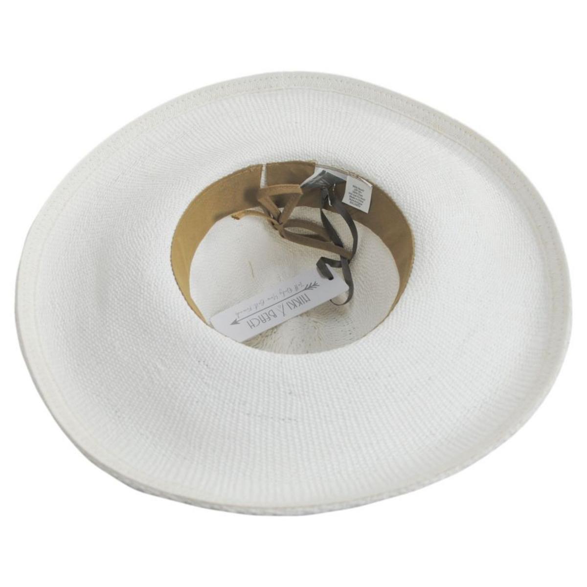NIKKI BEACH | Antigua Toyo Straw Fedora Hat | 102740 | under | WHITE