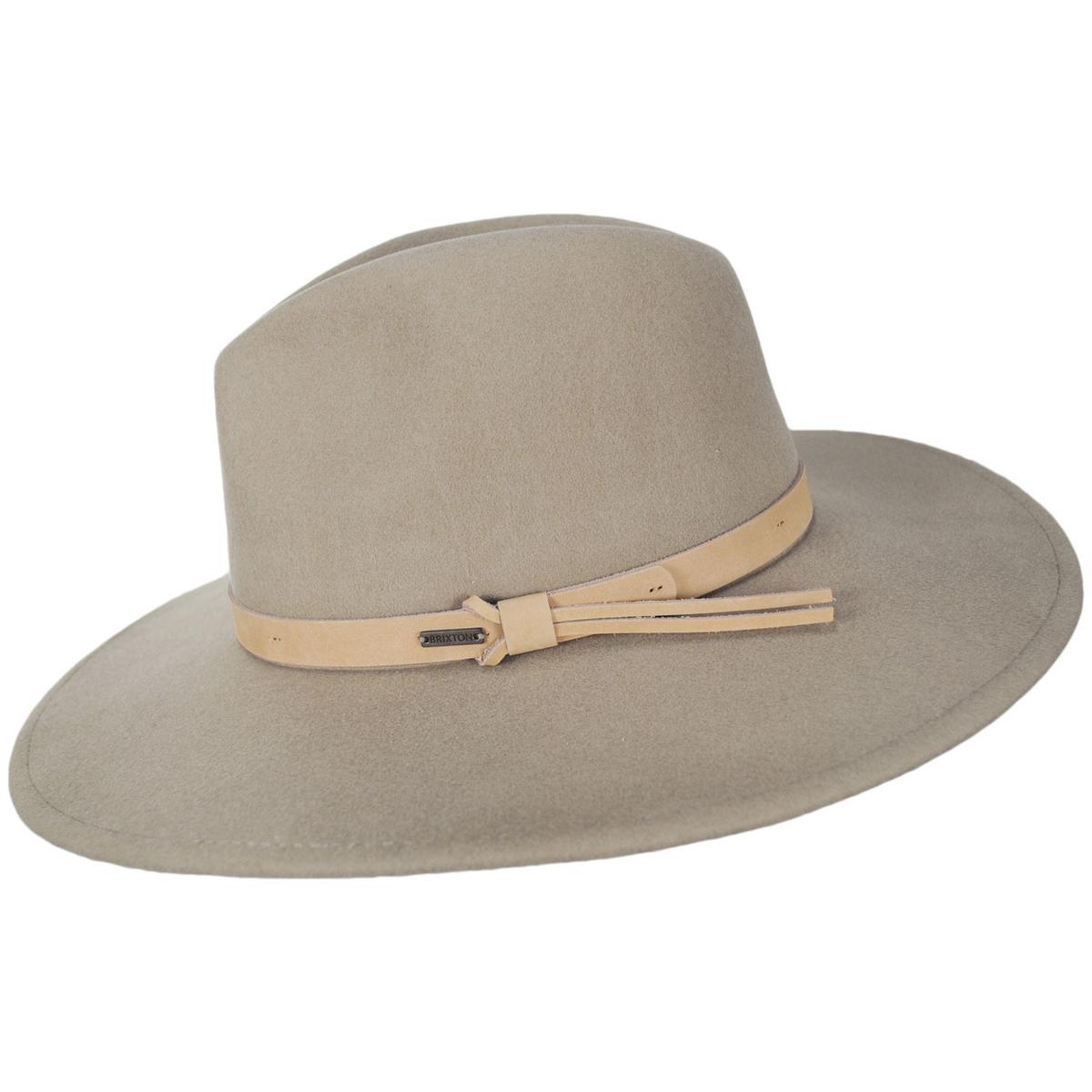 BRIXTON HATS | Field Proper Wool Felt Fedora Hat - Sand | 135647SND | profile | SAND