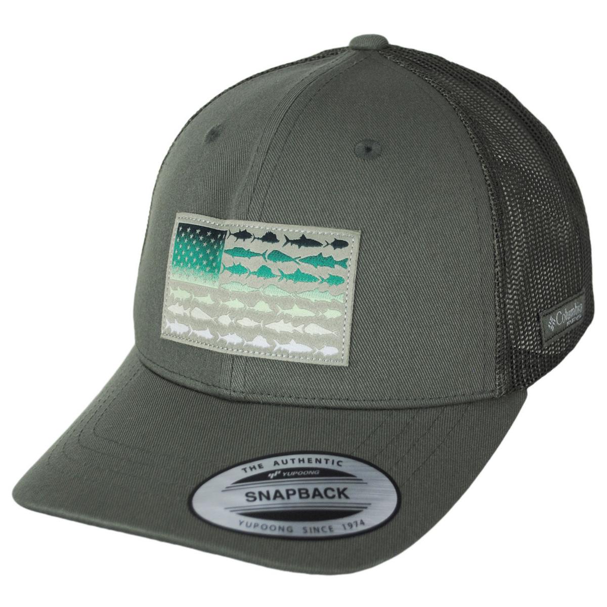 Columbia Sportswear | Kid's PFG Fish Flag Snapback Baseball Cap | 509610 | lead | CYPRESS