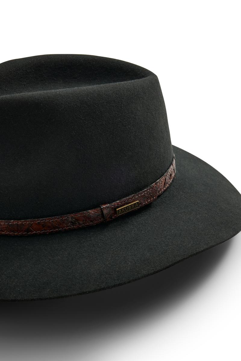Akubra | Banjo Patterson Fur Felt Aussie Hat | 131709 | detailone | GRAPHITE GRAY