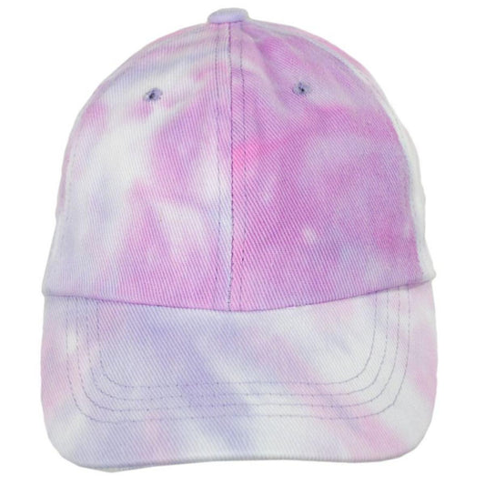 Cappelli | Splash Tie Dye Cotton Baseball Cap Dad Hat | 200339 | front | PURPLE
