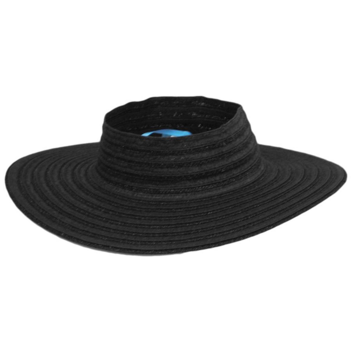 Physician Endorsed | Maddie Toyo Straw Crownless Hat | 102680 | lead | BLACK