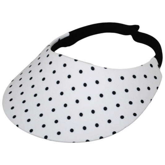 No Headache | Dots Midsize Visor | 195905 | lead | DOT WHITE N BLACK