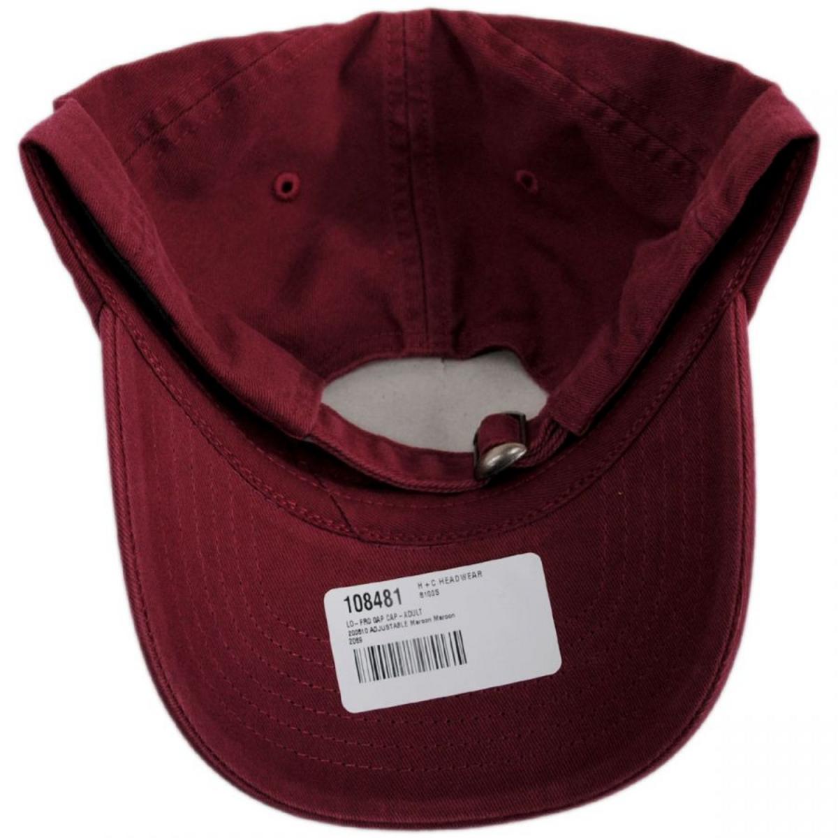 HeadShots by KC Caps | Adult LoPro Strapback Baseball Cap Dad Hat | 200510 | under | MAROON