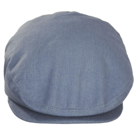 Jaxon Hats | Wholesale Linen and Cotton Ivy Cap B2B Pre-Pack | B2B167732 | front | DENIM BLUE