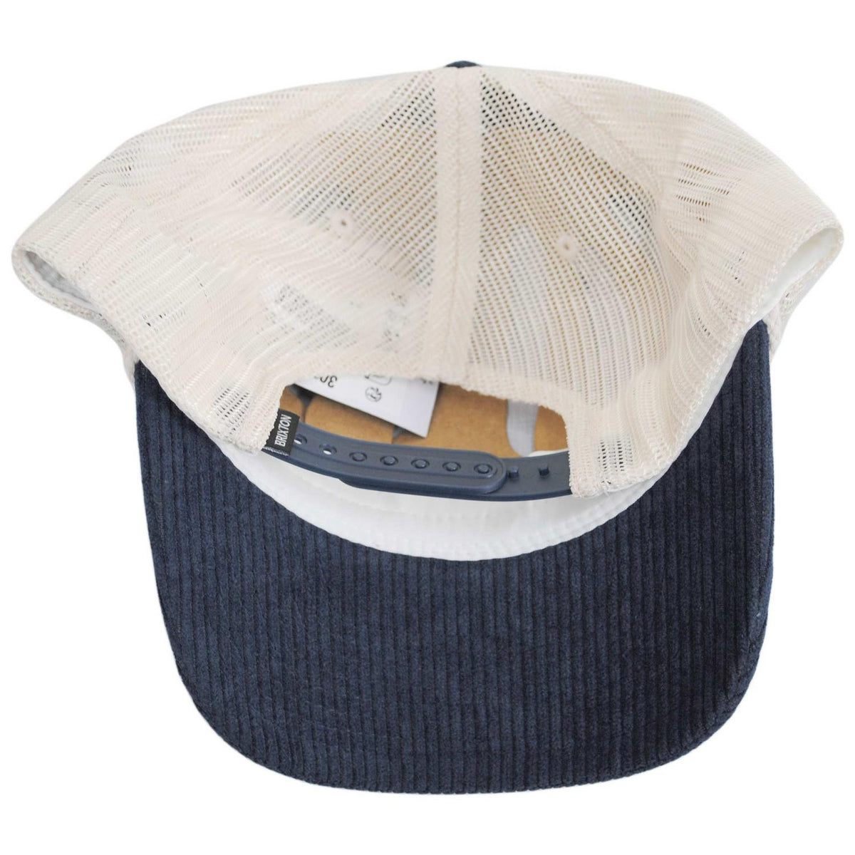 BRIXTON HATS | Call Me Sometime Mesh Trucker Snapback Baseball Cap | 201699 | under | WASHED NAVY CORD