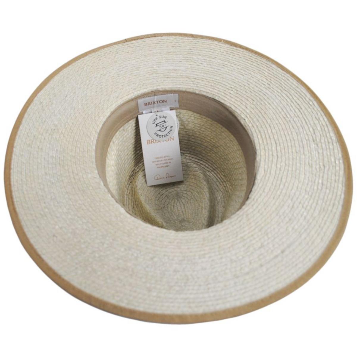 BRIXTON HATS | Jo Palm Straw Rancher Fedora Hat - S23 | 104039S23 | under | NATURAL/BEIGE
