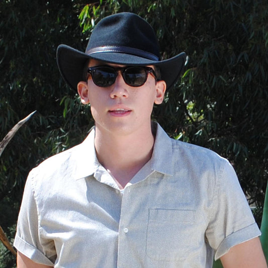 Jaxon Hats | Wholesale Crushable Wool Felt Outback Hat B2B Pre-Pack | B2B135002 | lsmone | BLACK