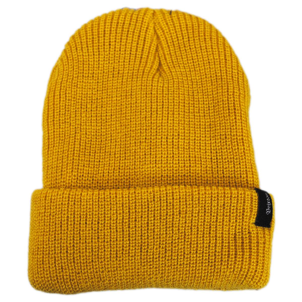 BRIXTON HATS | Heist Knit Beanie Hat | 502706 | lead | MUSTARD