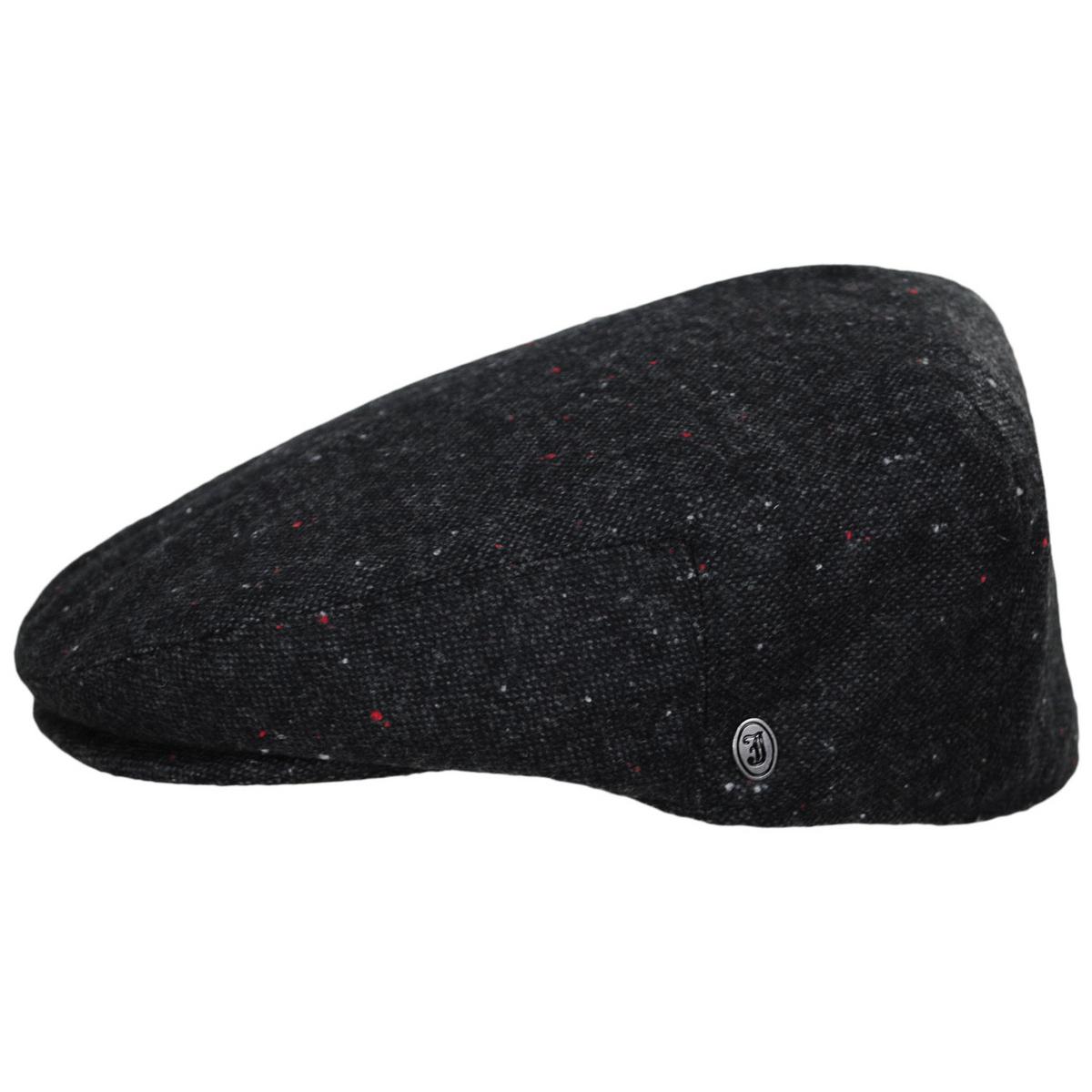 Jaxon Hats | Wholesale Blackheath Marl Tweed Wool Blend Ivy Cap B2B Pre-Pack | B2B167582 | profile | BLACK