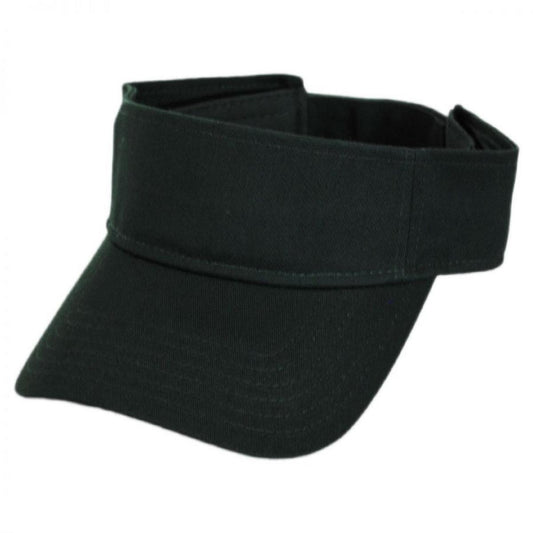 Otto | Cotton Twill Sport Visor | 195850 | lead | DARK GREEN