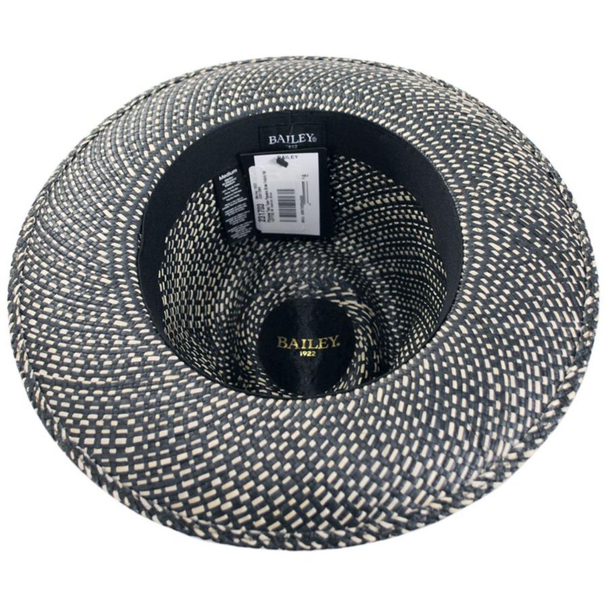 Bailey 1922 | Phineas Two Tone Panama Straw Fedora Hat | 127733 | under | AVION/NATURAL