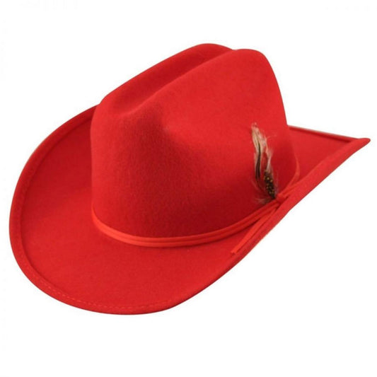 Eddy Bros | Kid's Bronco Jr Wool Felt Western Hat | 507601 | lead | RED