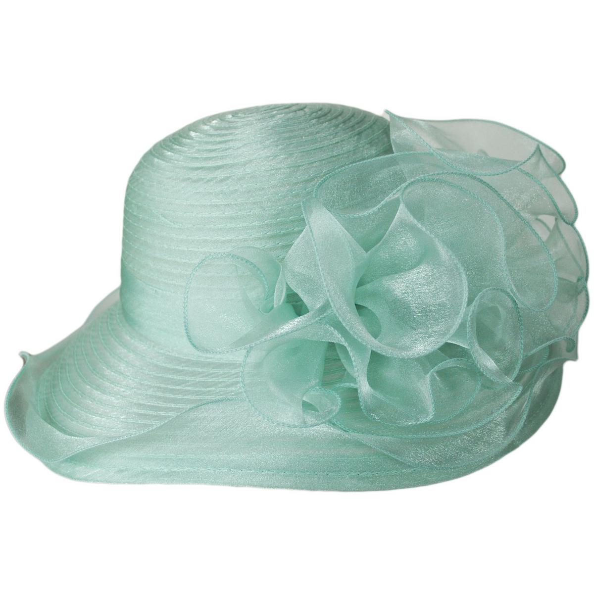 San Diego Hat Company | Organza Mesh Lampshade Dress Hat | 121050 | profile | SAGE