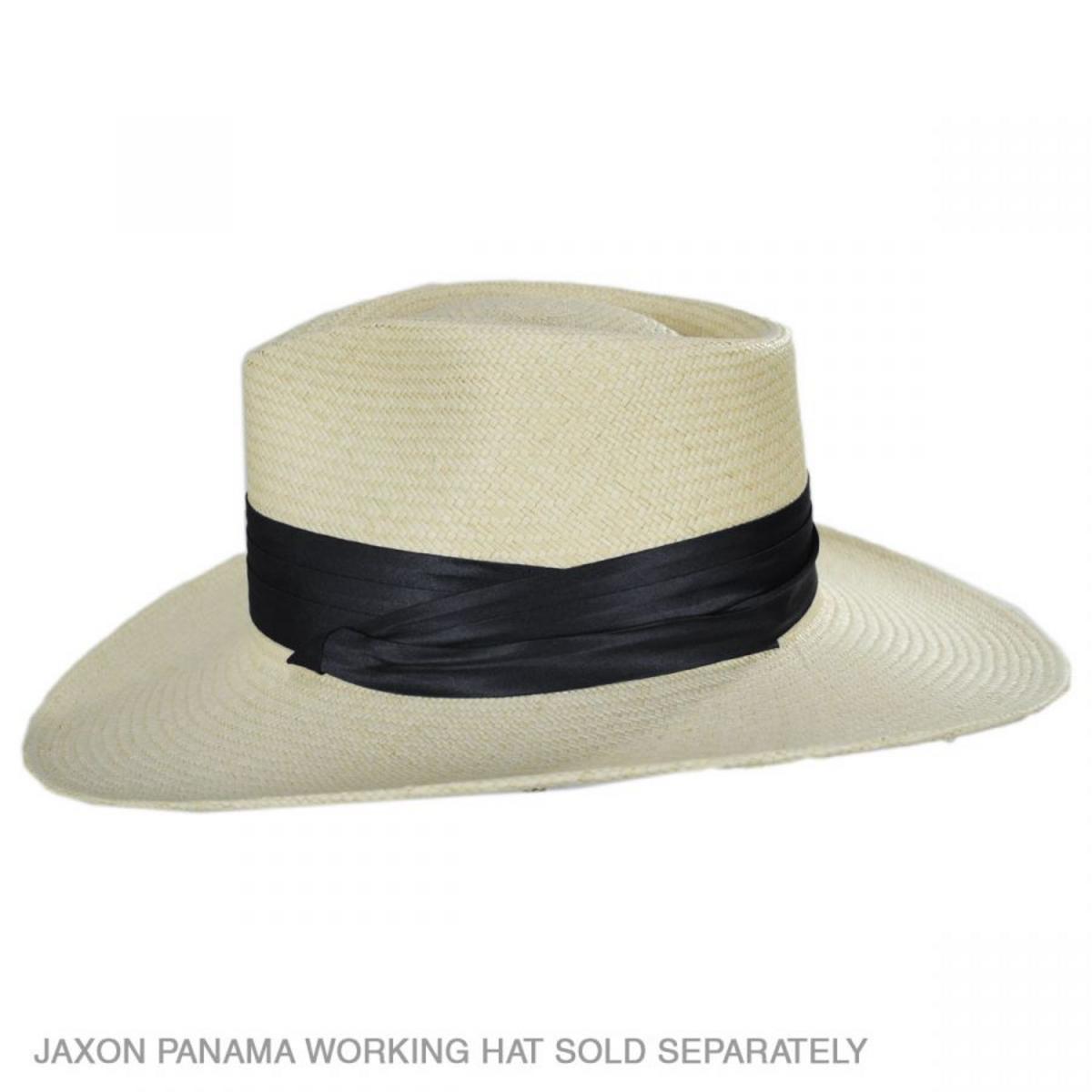 Capas Headwear | 3-Pleat Satin Puggaree Hat Band | 602013 | front | BLACK