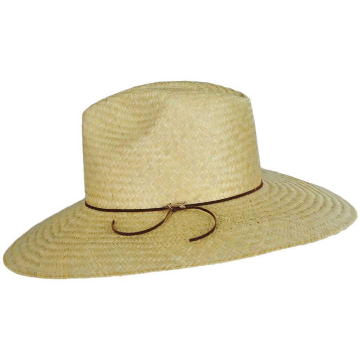 Stetson | The Gatherer Palm Straw Wide Brim Fedora Hat | 127045 | profile | NATURAL