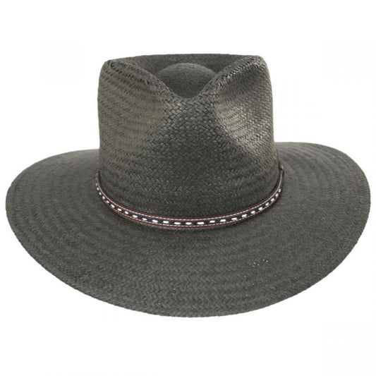 Bailey 1922 | Ore Raindura Straw Blend Outback Hat | 127725 | front | ARMY GREEN