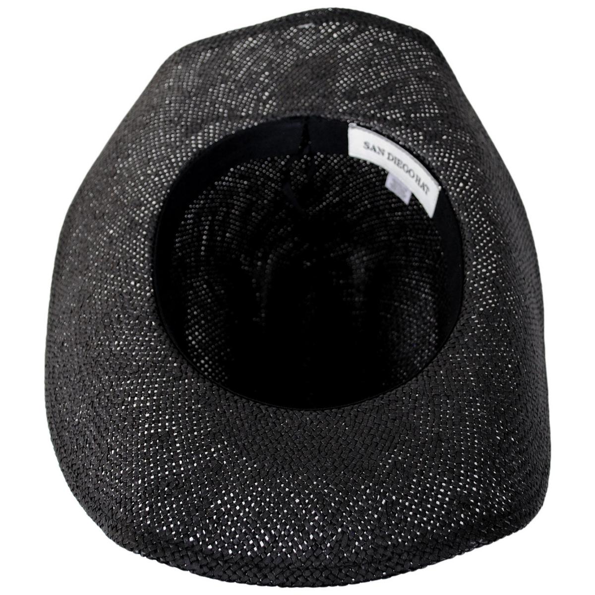 San Diego Hat Company | Shiloh Toyo Straw Western Hat | 103695 | under | BLACK