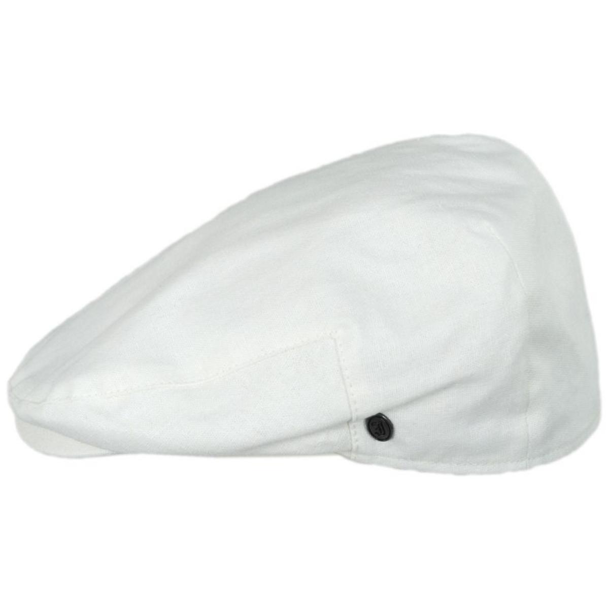Jaxon Hats | Linen and Cotton Ivy Cap | 167732 | profile | WHITE