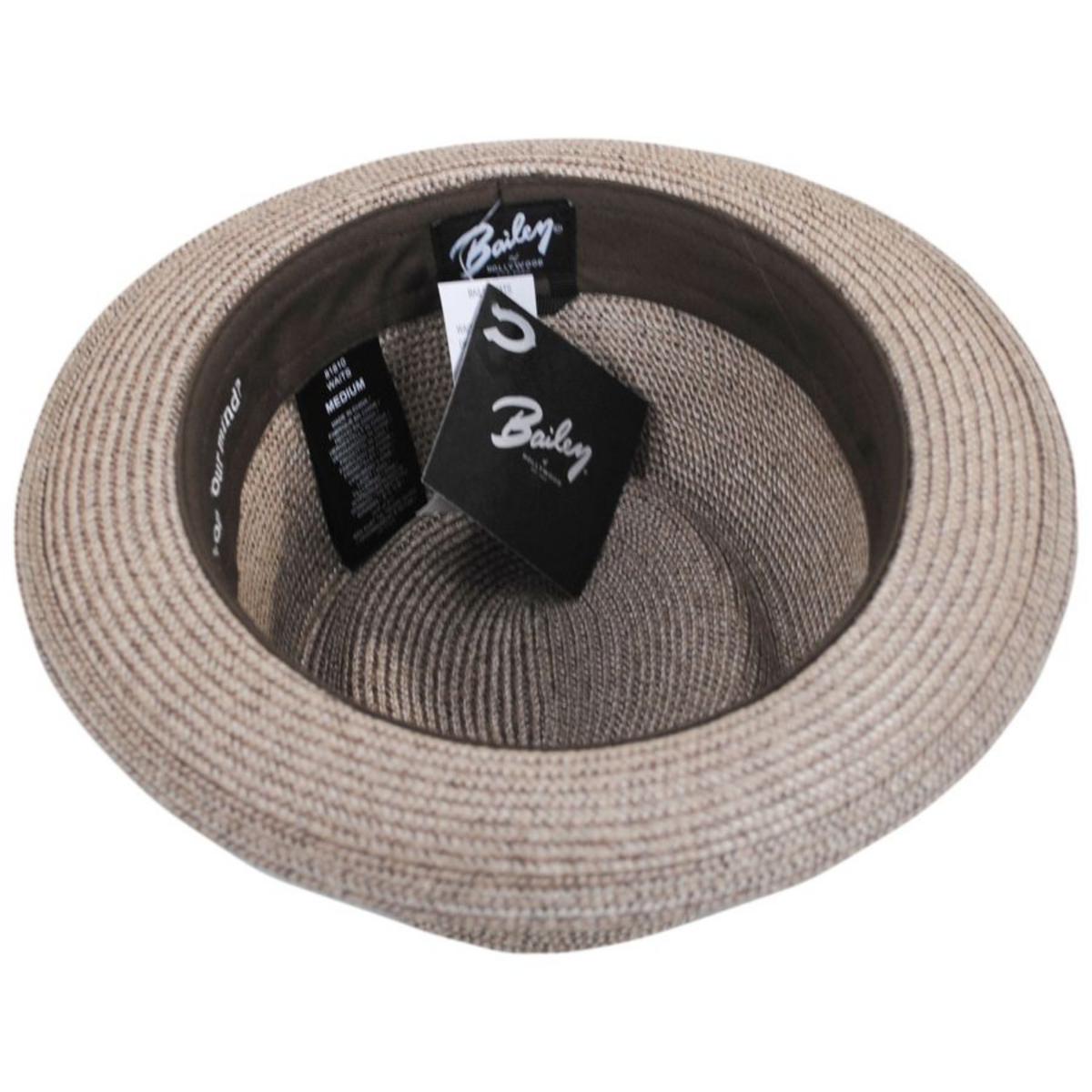 Bailey 1922 | Waits Sewn Braid Straw Pork Pie Hat | 127798 | under | UNBLEACHED