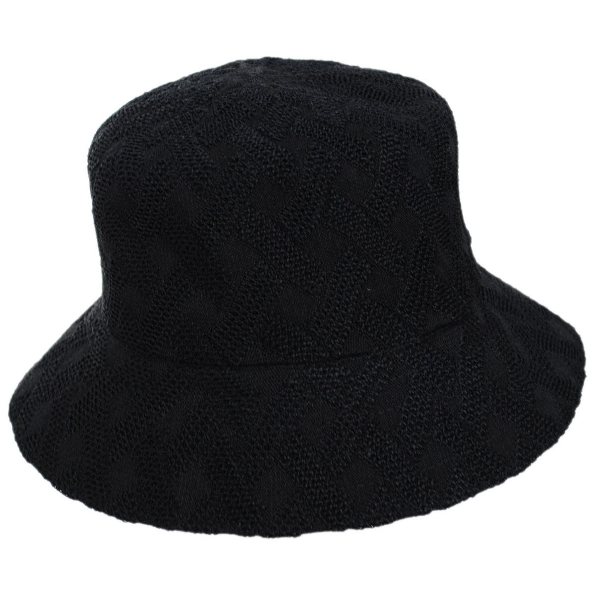 Kangol | Cross Weave Bucket Hat | 185837 | front | BLACK