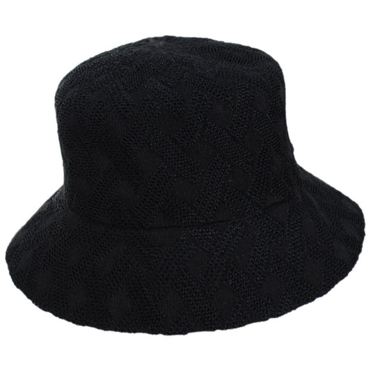 Kangol | Cross Weave Bucket Hat | 185837 | front | BLACK