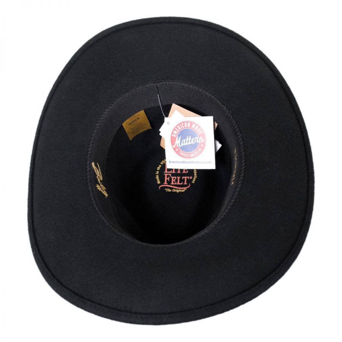 Bailey Western | Firehole Crushable Wool LiteFelt Western Hat | 130141 | under | BLACK