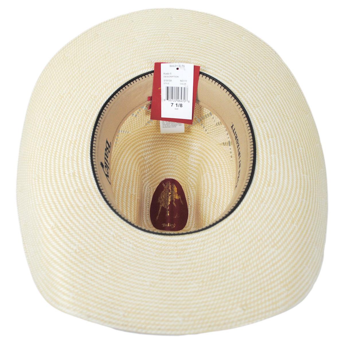 Bailey Western | Koslo II 15X Shantung Straw Western Hat | 127917 | under | NATURAL/SILVERBELLY