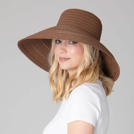 San Diego Hat Company | Newport Toyo Braid Sun Hat | 103685 | lsfone | BROWN