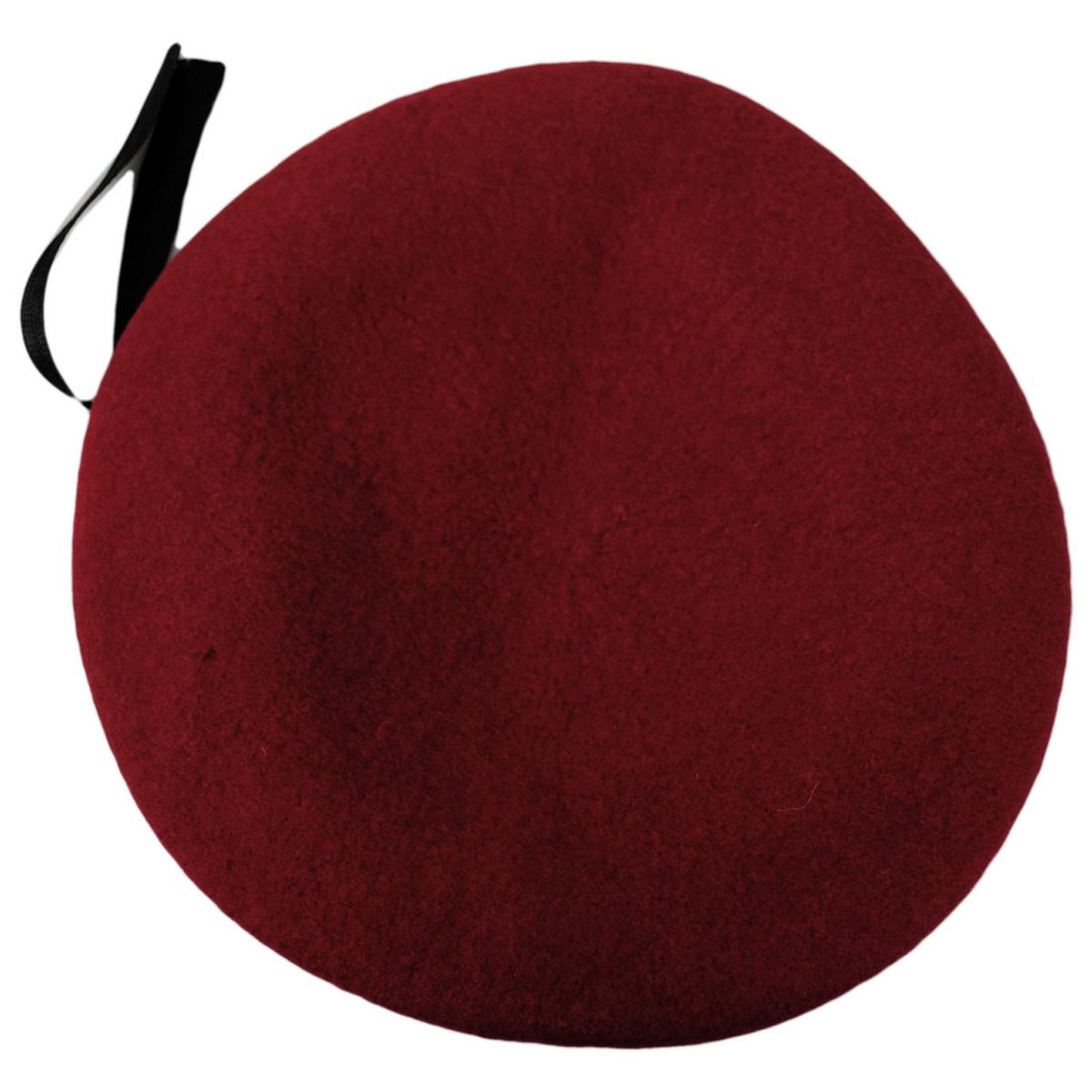 Village Hat Shop | Wool Military Beret | 152540 | top | RED