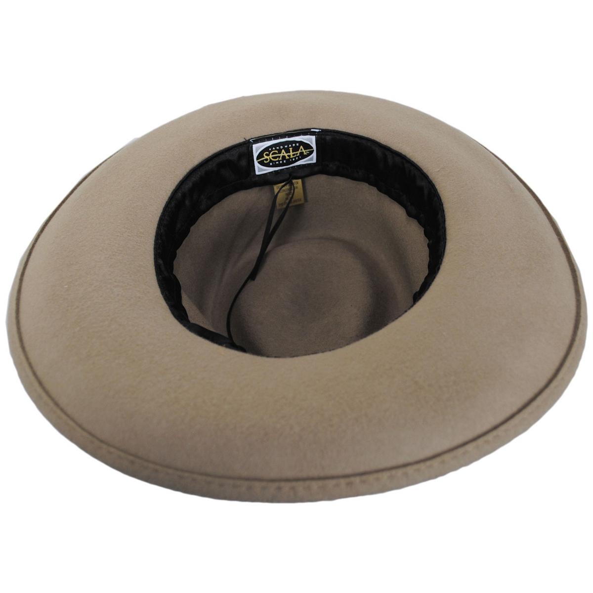 Scala | Palermo Wool Felt Rancher Hat | 123576 | under | PECAN